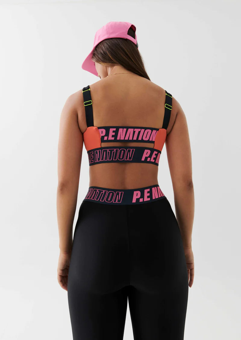 Elysian Collective PE NATION Left Field Sports Bra In Black