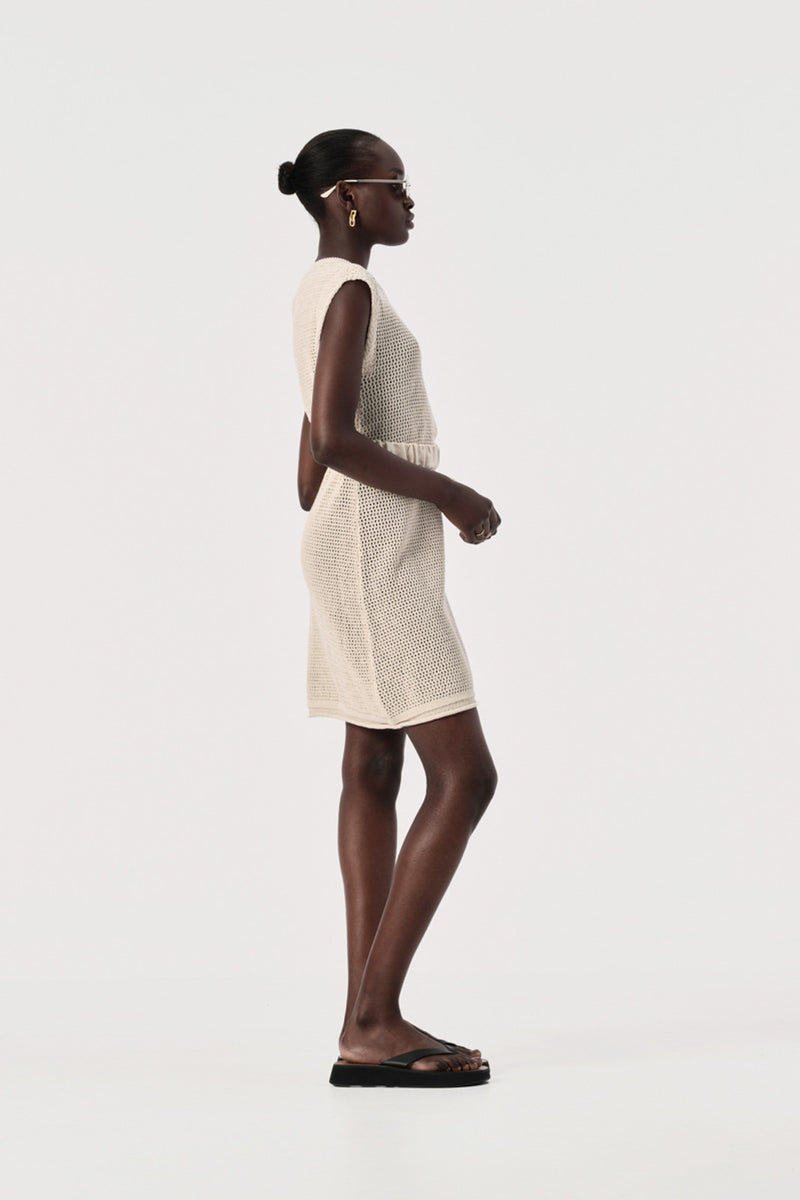 Elysian Collective Pamela Knit Dress Ivory 