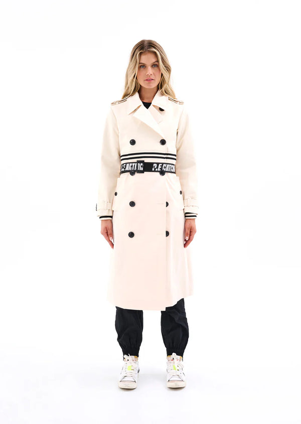 Elysian Collective Pe Nation District Trench Coat Pearled Ivory
