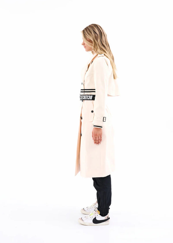 Elysian Collective Pe Nation District Trench Coat Pearled Ivory