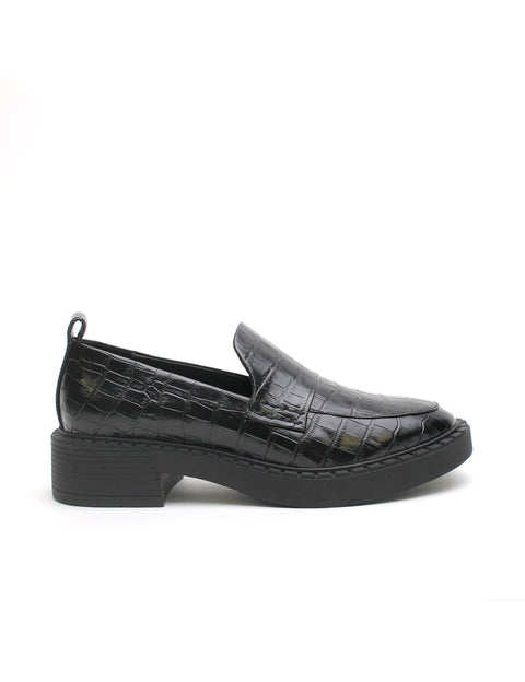 Elysian Collective La Tribe Fleur Loafer Black Croc