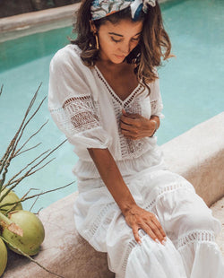 Palma- Janice Maxi Dress (Off White)