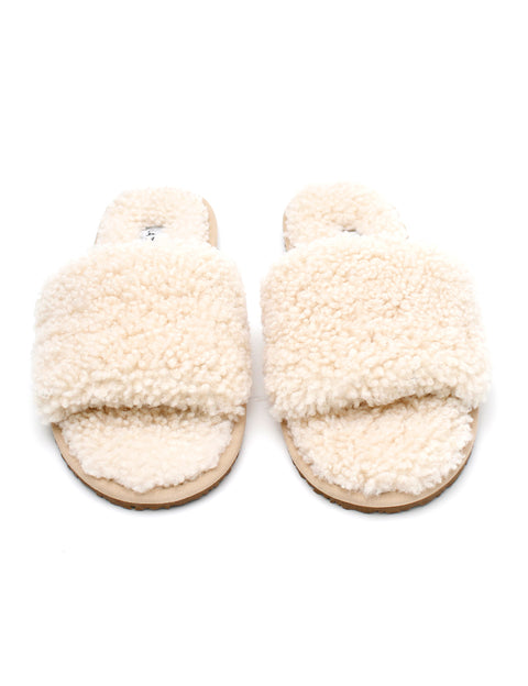 Elysian Collective La Tribe Shearling Slipper Cream 