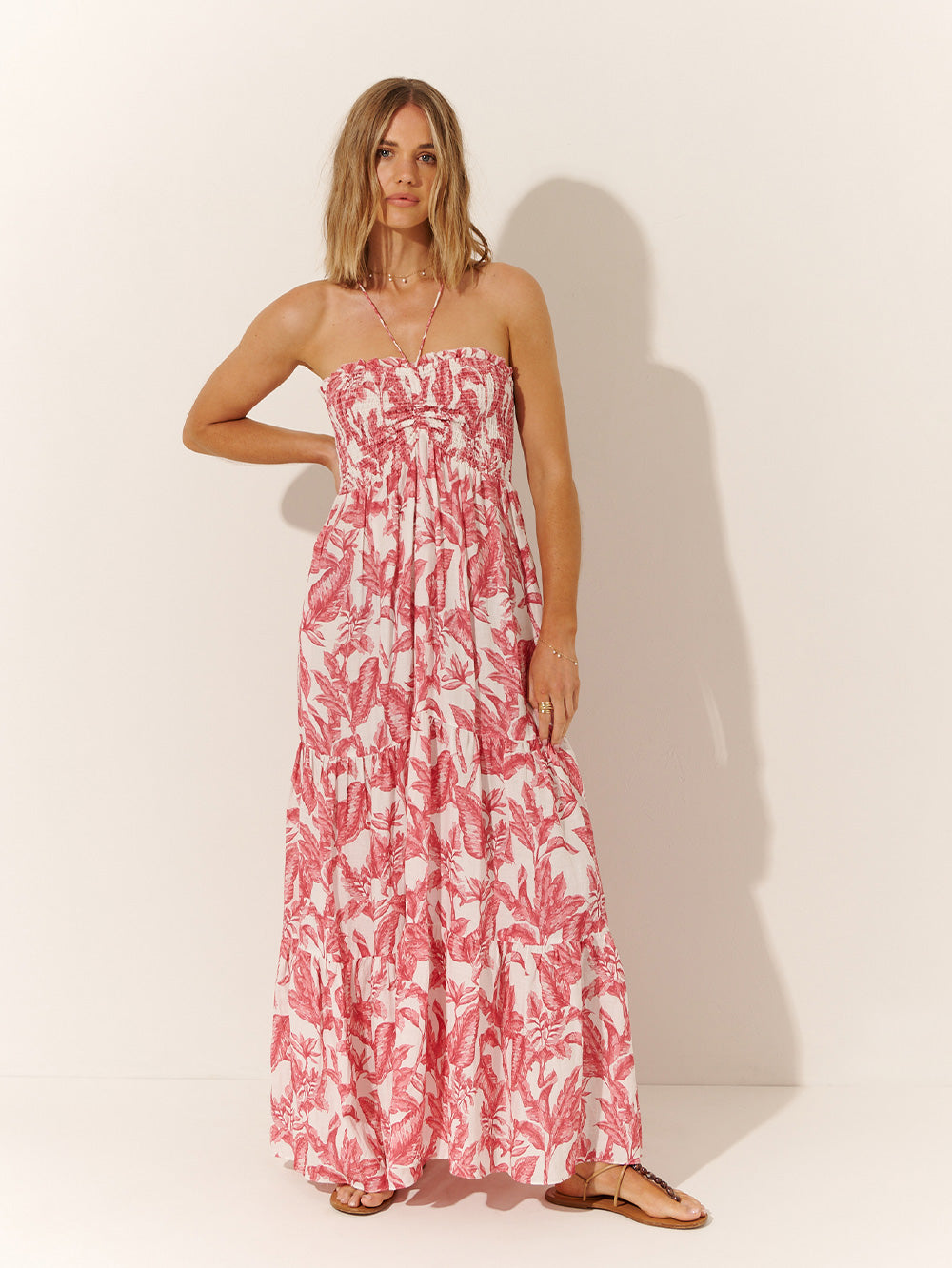 Elysian Collective Kivari Maxi Dress Pink Palm