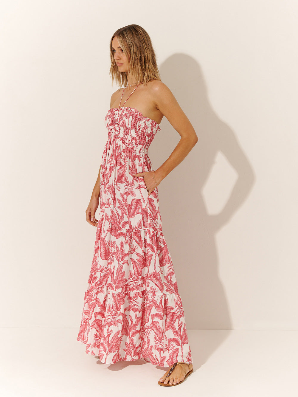 Elysian Collective Kivari Maxi Dress Pink Palm