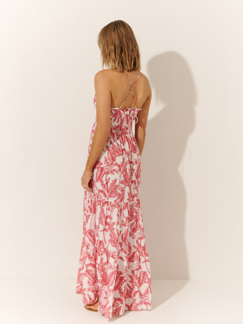 Elysian Collective Kivari Maxi Dress Pink Palm