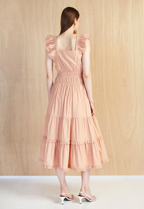 Elysian Collective Magali Pascal Jeanette Dress Peach 