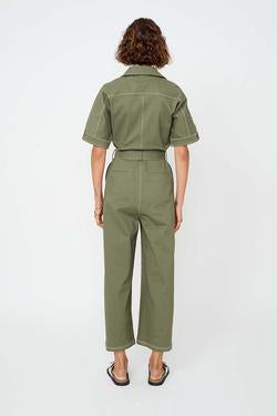The Easygoing Jumpsuit - Dusty Olive - The Trendy Trunk