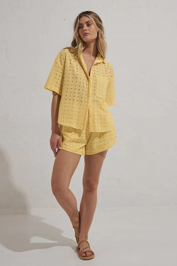 Elysian Collective Mon Renn Radiate Shirt Lemon Sorbet