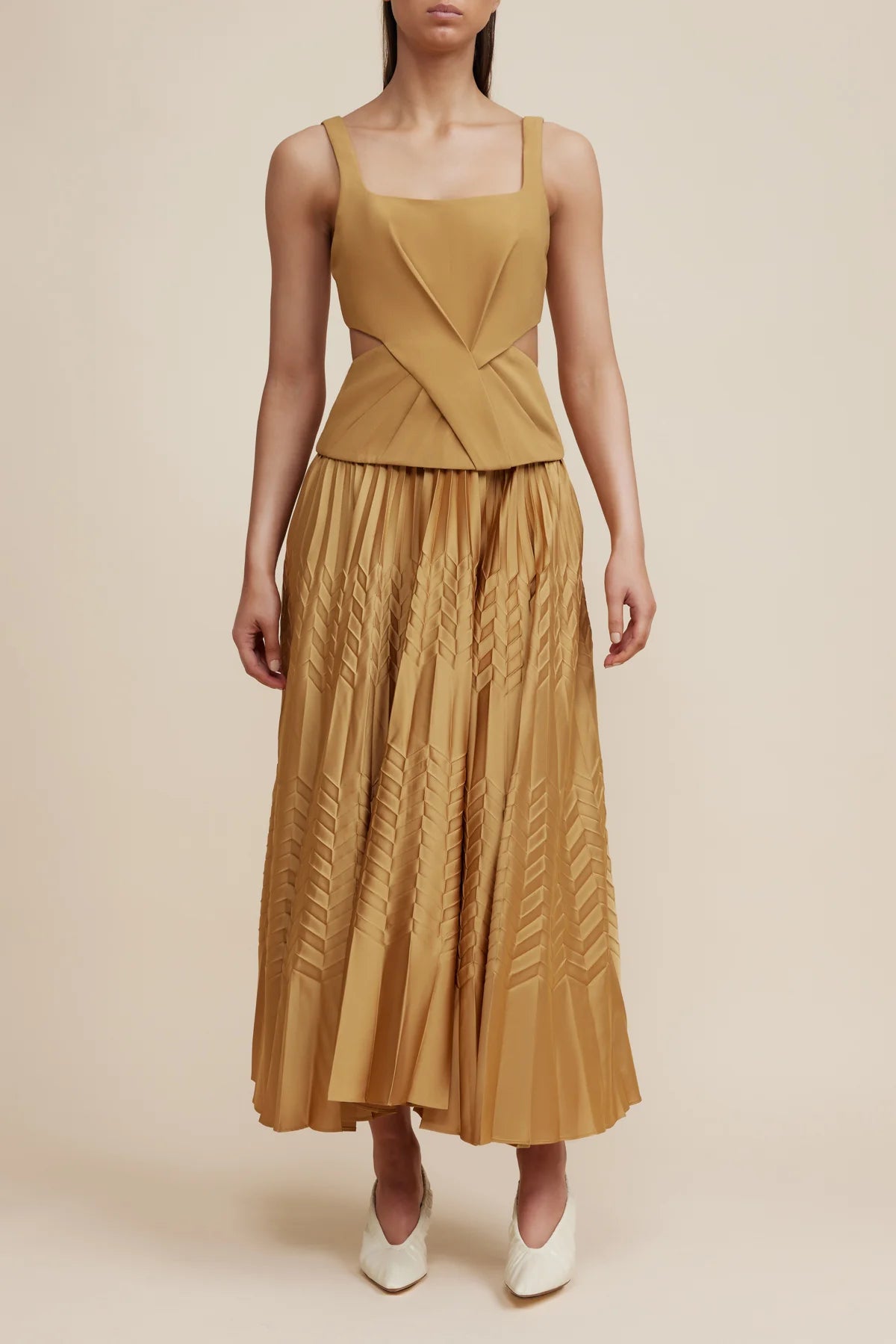 Elysian Collective Acler Chester Dress Caramel