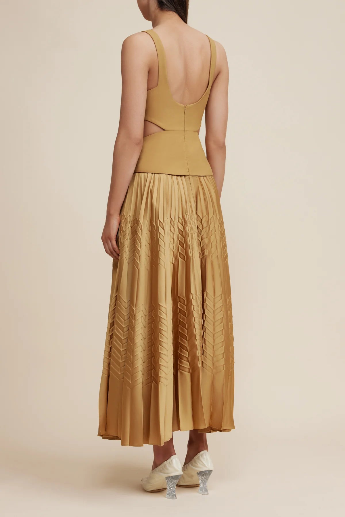 Elysian Collective Acler Chester Dress Caramel