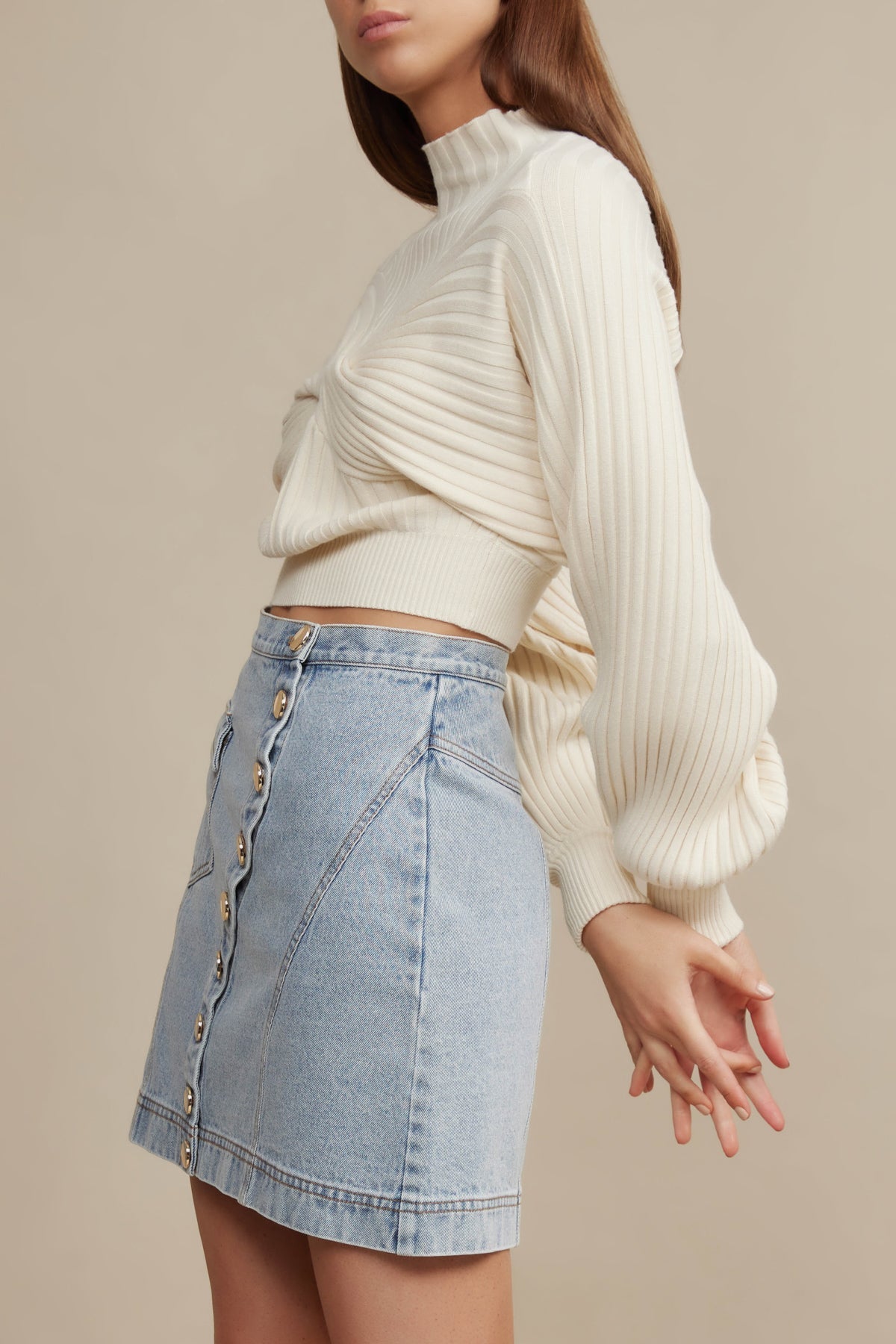 Elysian Collective Acler Mowbray Sweater Cannoli Cream