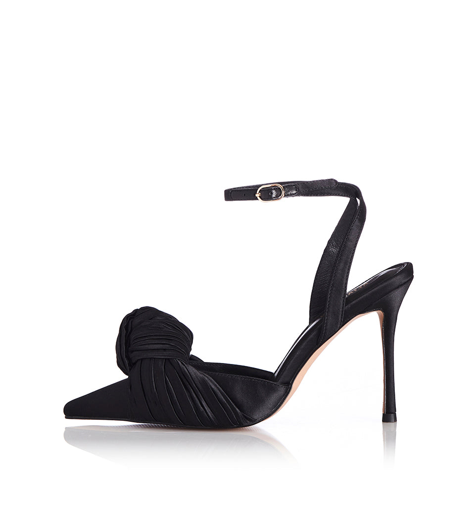 Elysian Collective Alias Mae Bonnie Heel Black Satin