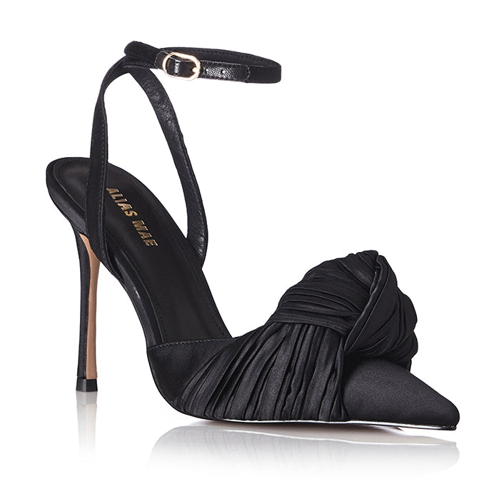 Elysian Collective Alias Mae Bonnie Heel Black Satin