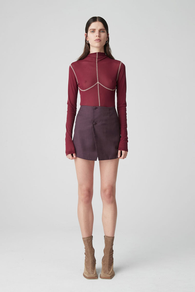 Elysian Collective Atoir X Lara Worthington 002 Top Maroon