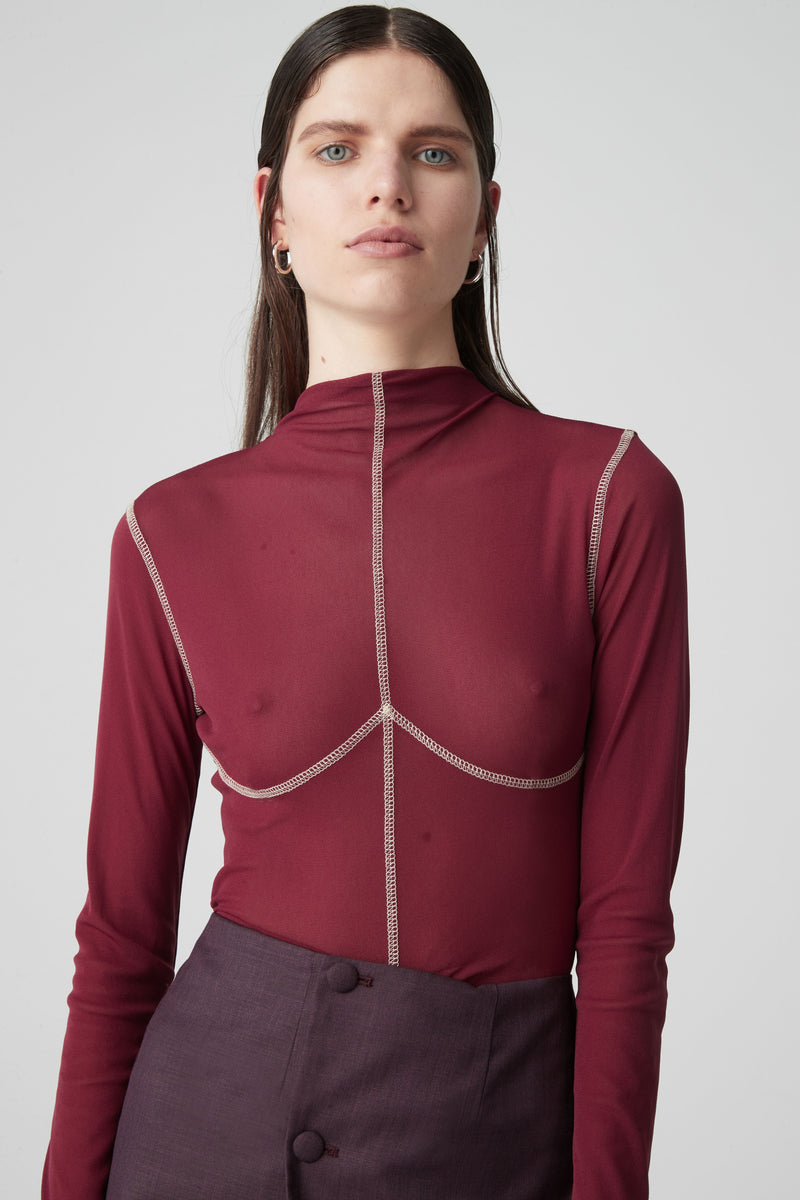 Elysian Collective Atoir X Lara Worthington 002 Top Maroon