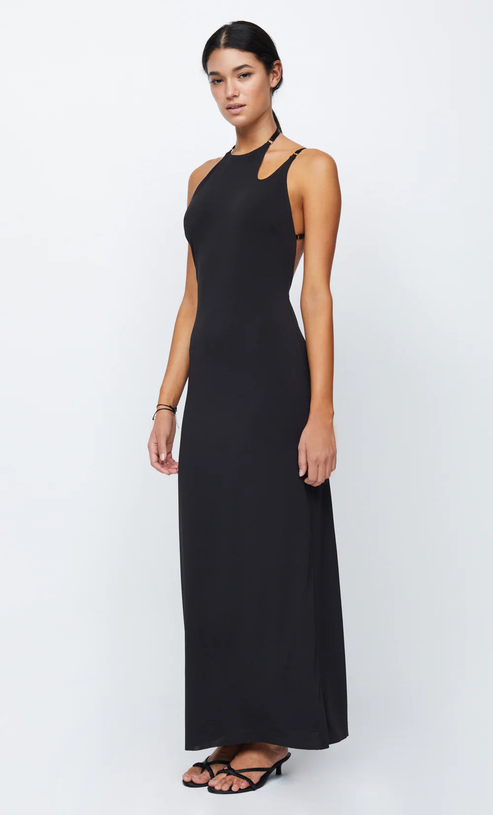 Elysian Collective Bec Bridge Zadie Asym Maxi Dress Black