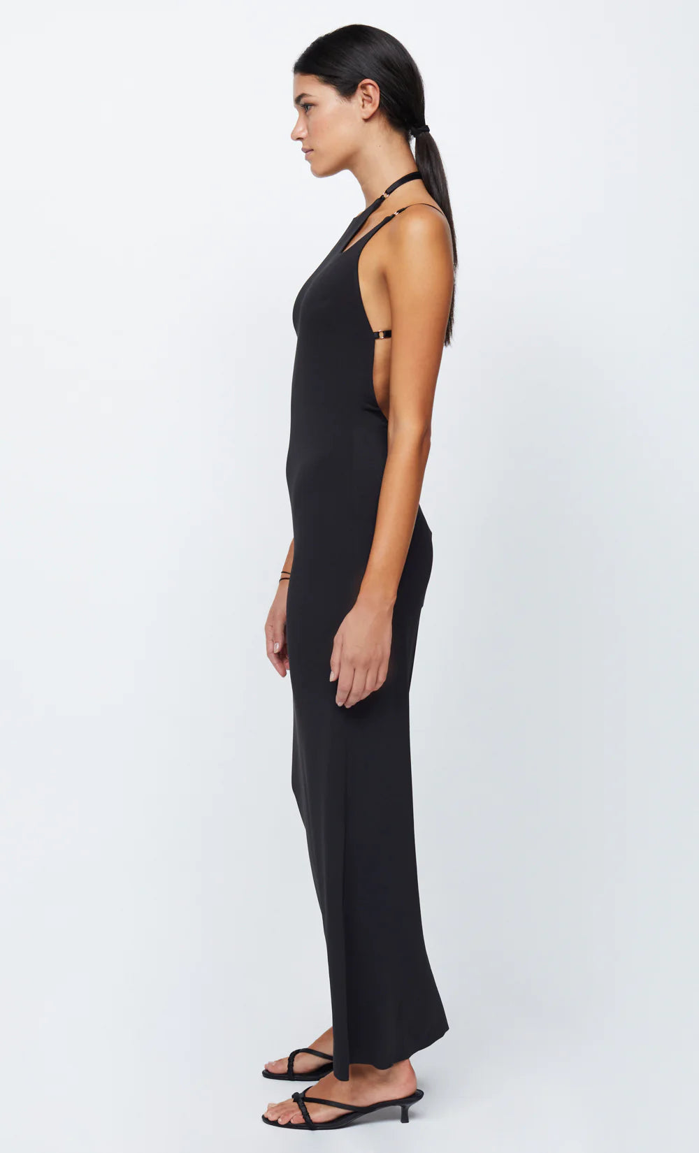 Elysian Collective Bec Bridge Zadie Asym Maxi Dress Black