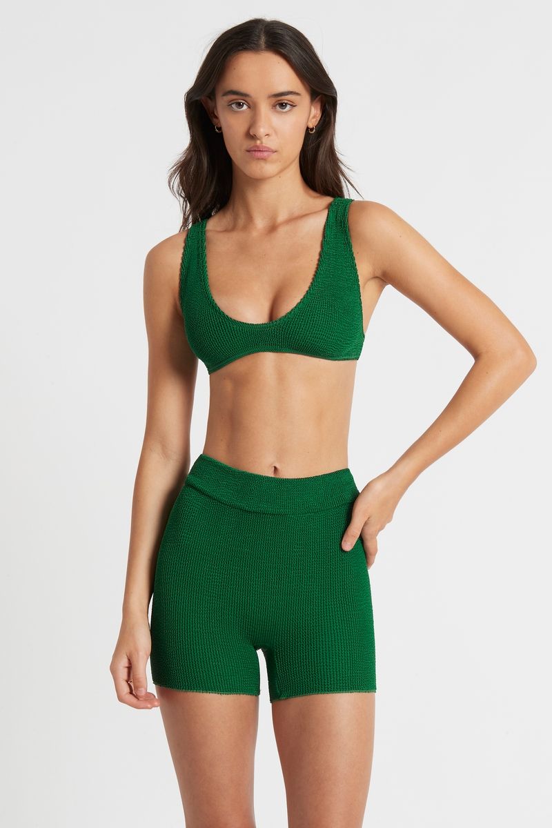 Elysian Collective Bond-Eye Swim Scout Top and Dom Short Set Evergreen