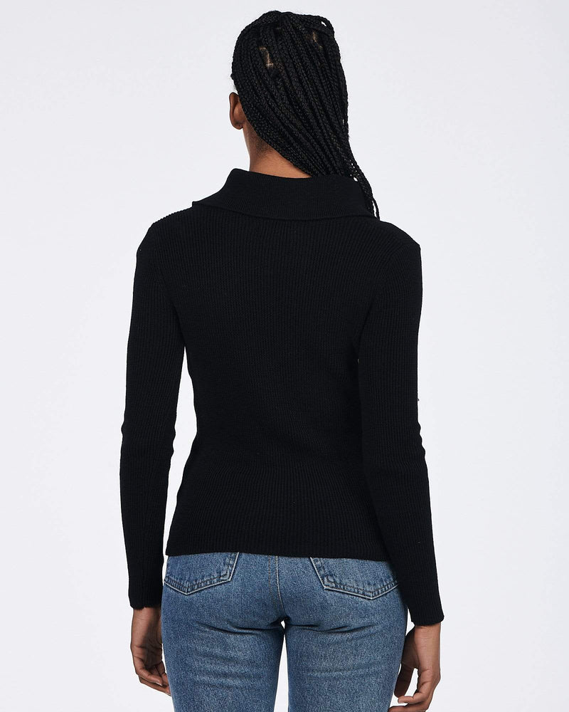 Elysian Collective Charlie Holiday Jacqueline Knit Top Black