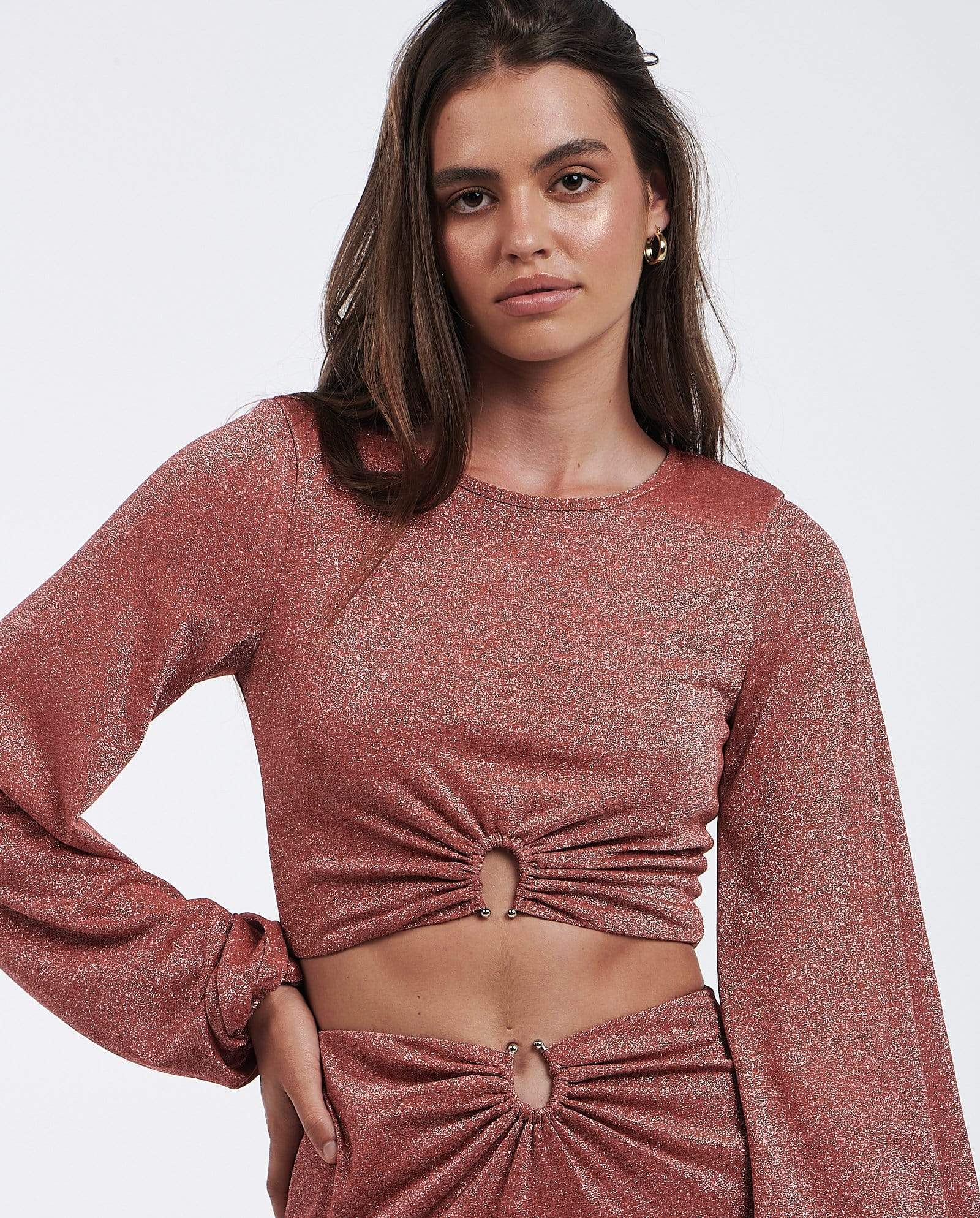 Elysian Collective Charlie Holiay Layla Top Desert Rose