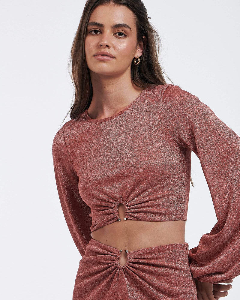 Elysian Collective Charlie Holiay Layla Top Desert Rose