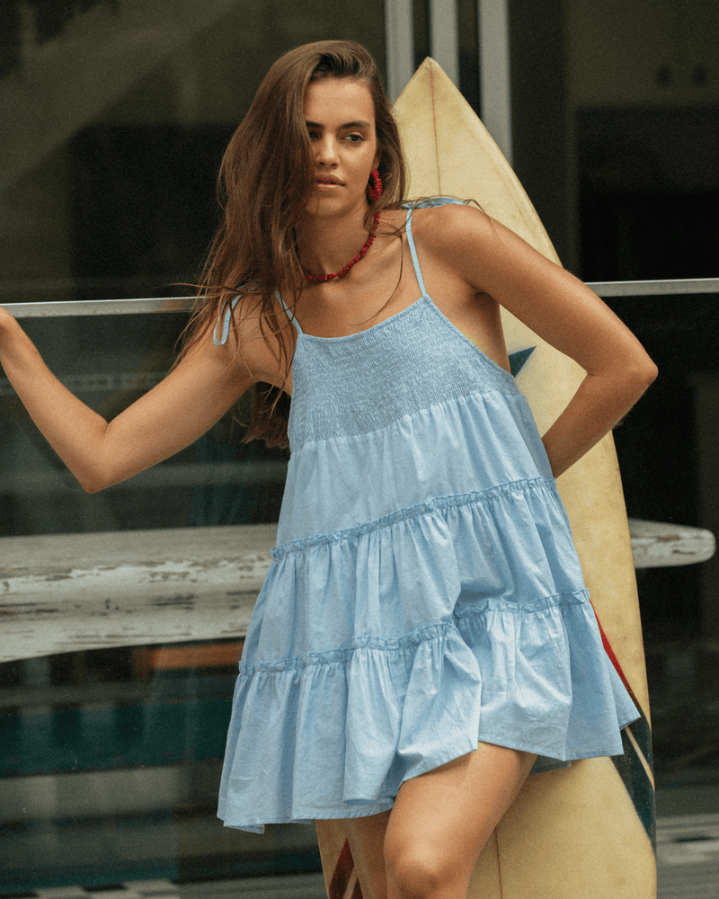 Light blue holiday clearance dress
