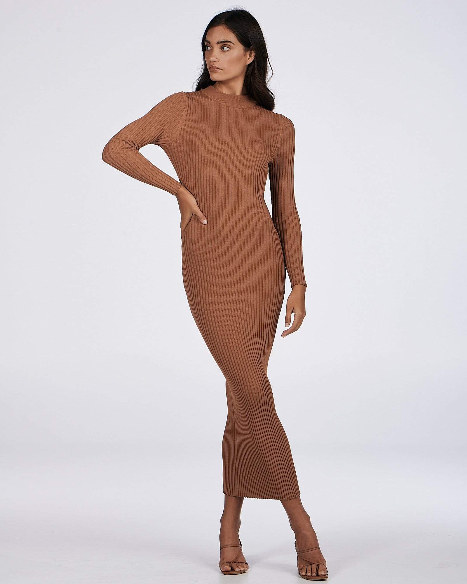 Elysian Collective Charlie Holiday Violet Dress Chocolate