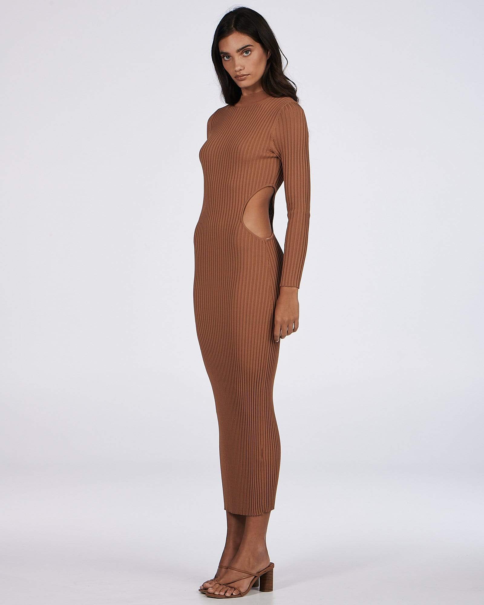 Elysian Collective Charlie Holiday Violet Dress Chocolate