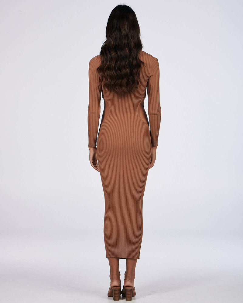 Elysian Collective Charlie Holiday Violet Dress Chocolate