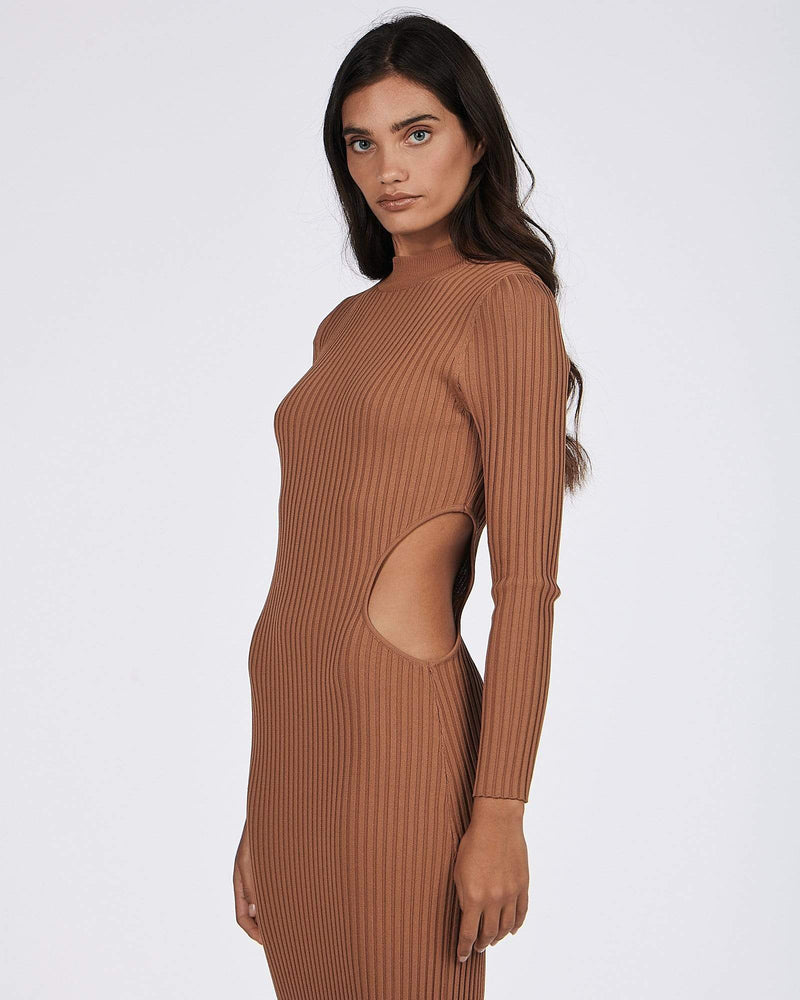 Elysian Collective Charlie Holiday Violet Dress Chocolate