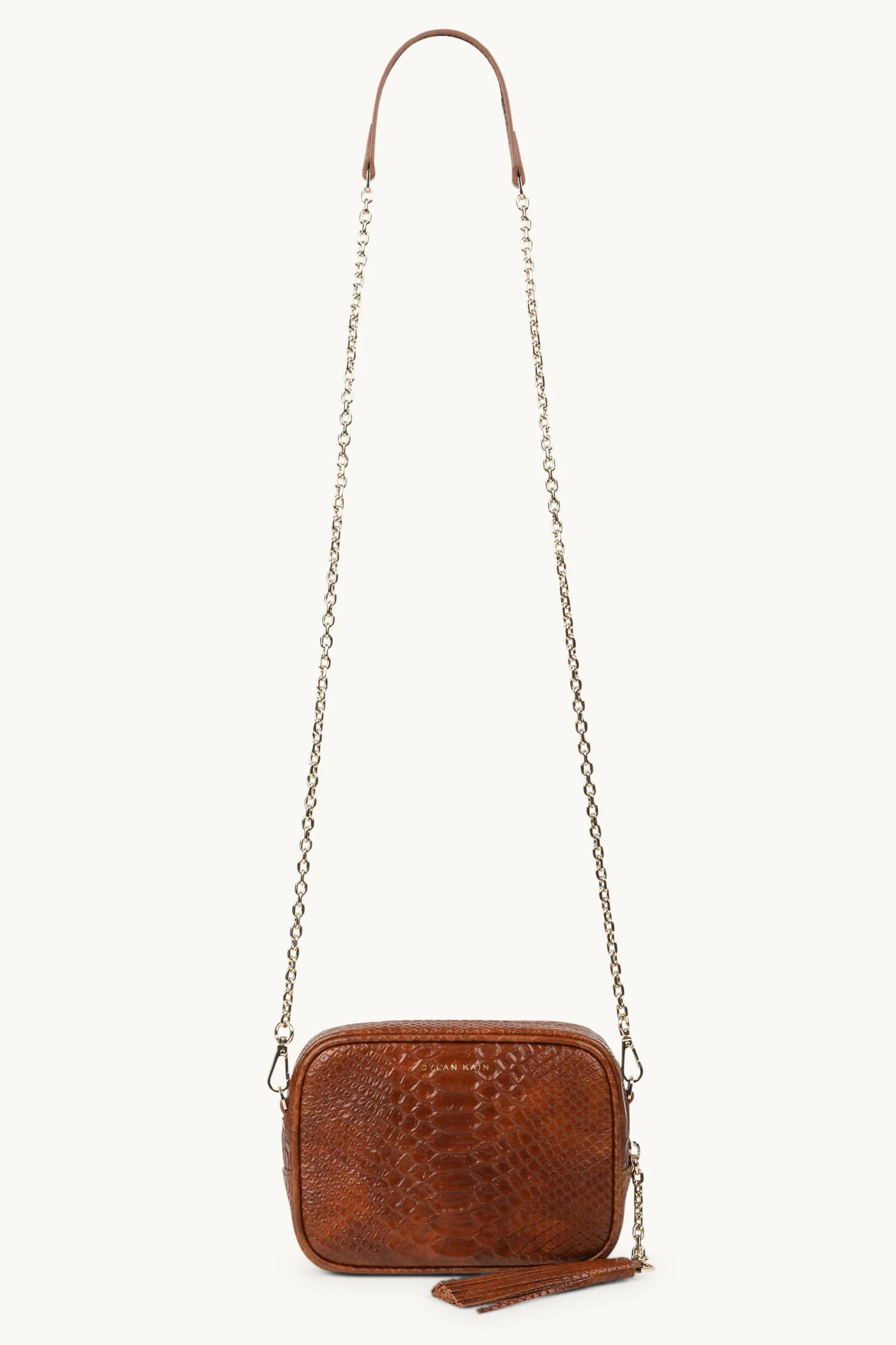 Elysian Collective Dylan Kain Baguette Bag Caramel Python