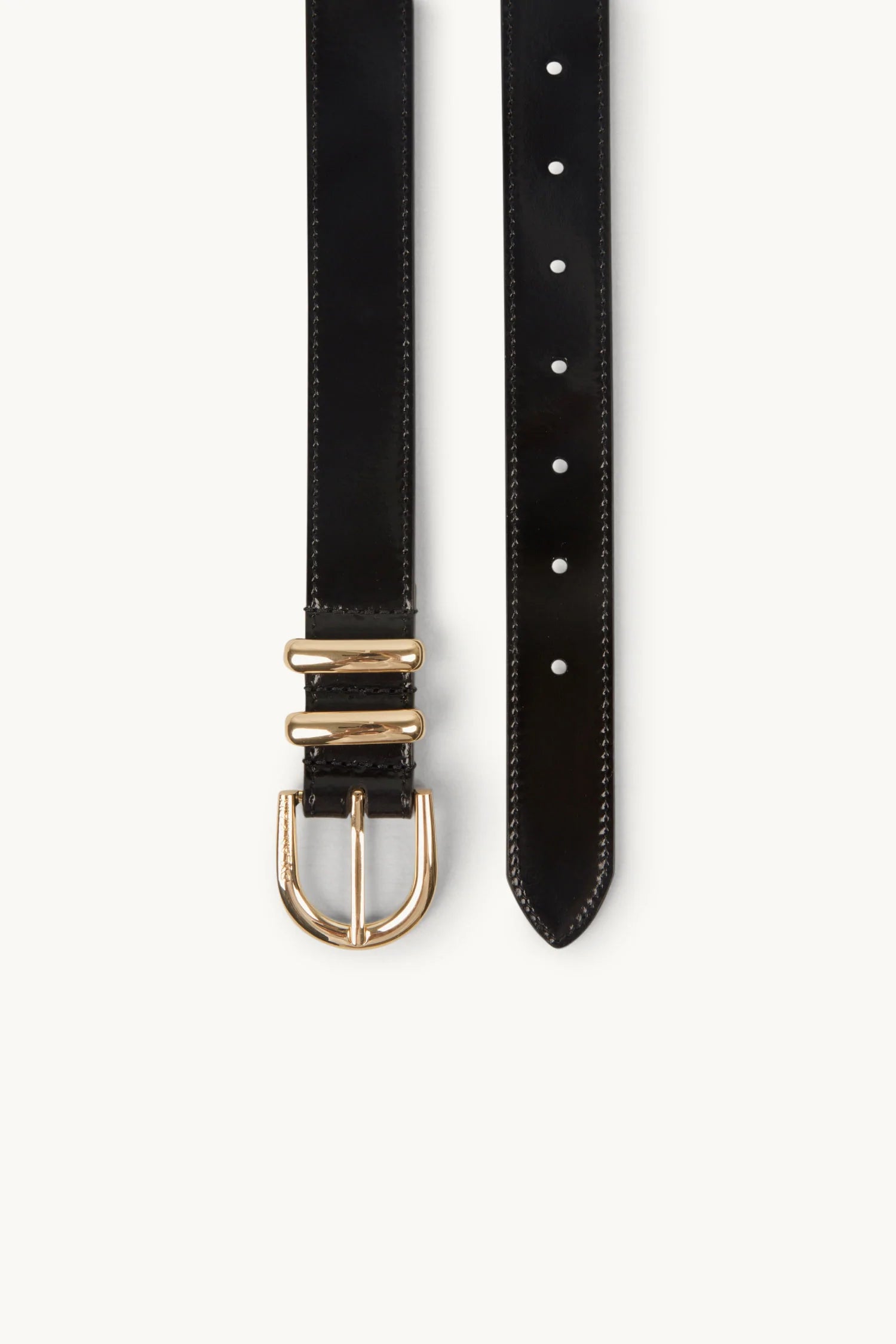 Elysian Collective Dylan Kain The Tia Patent Belt Light Gold