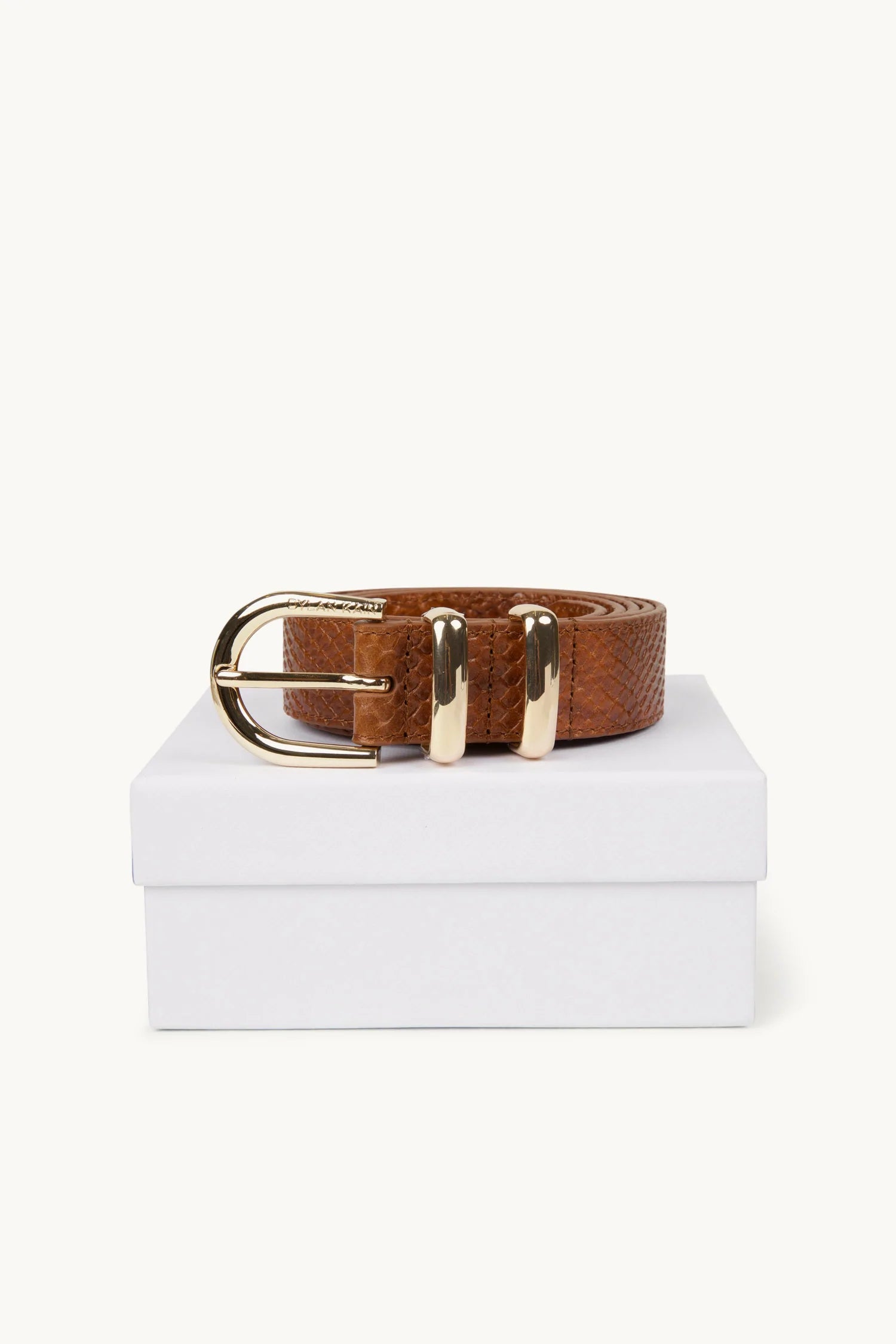 Elysian Collective Dylan Kain Tia Belt Caramel Python