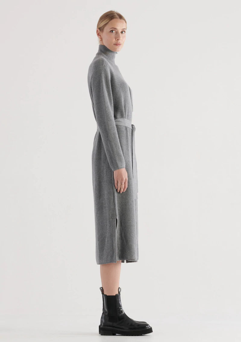 Elysian Collective Elka Collective Franklin Knit Dress Charcoal Marle