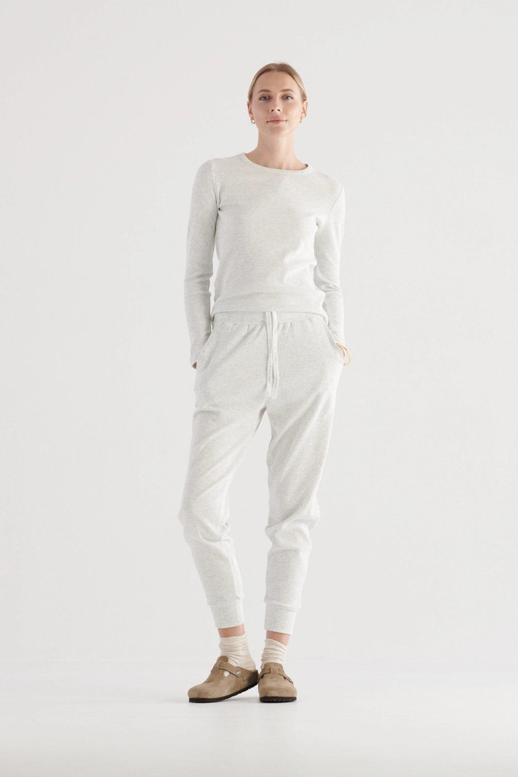 Elysian Collective Elka Collective Winter PJ Set White Marle