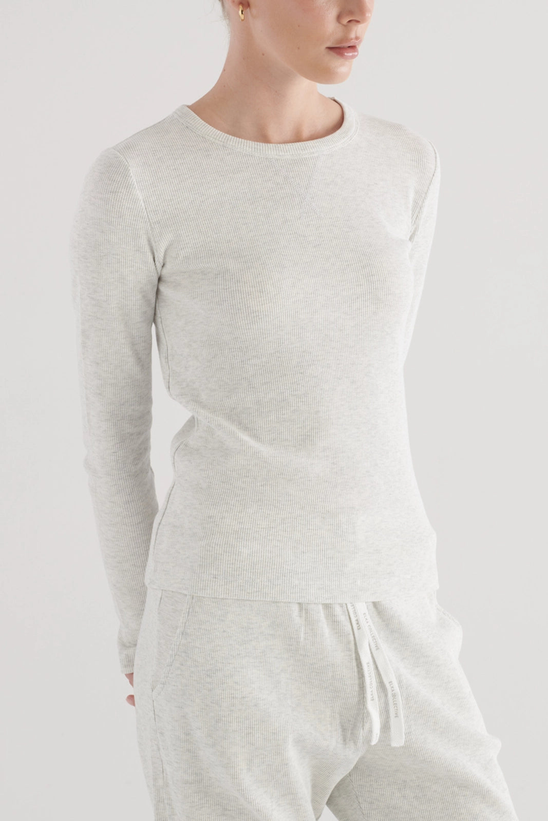 Elysian Collective Elka Collective Winter PJ Set White Marle