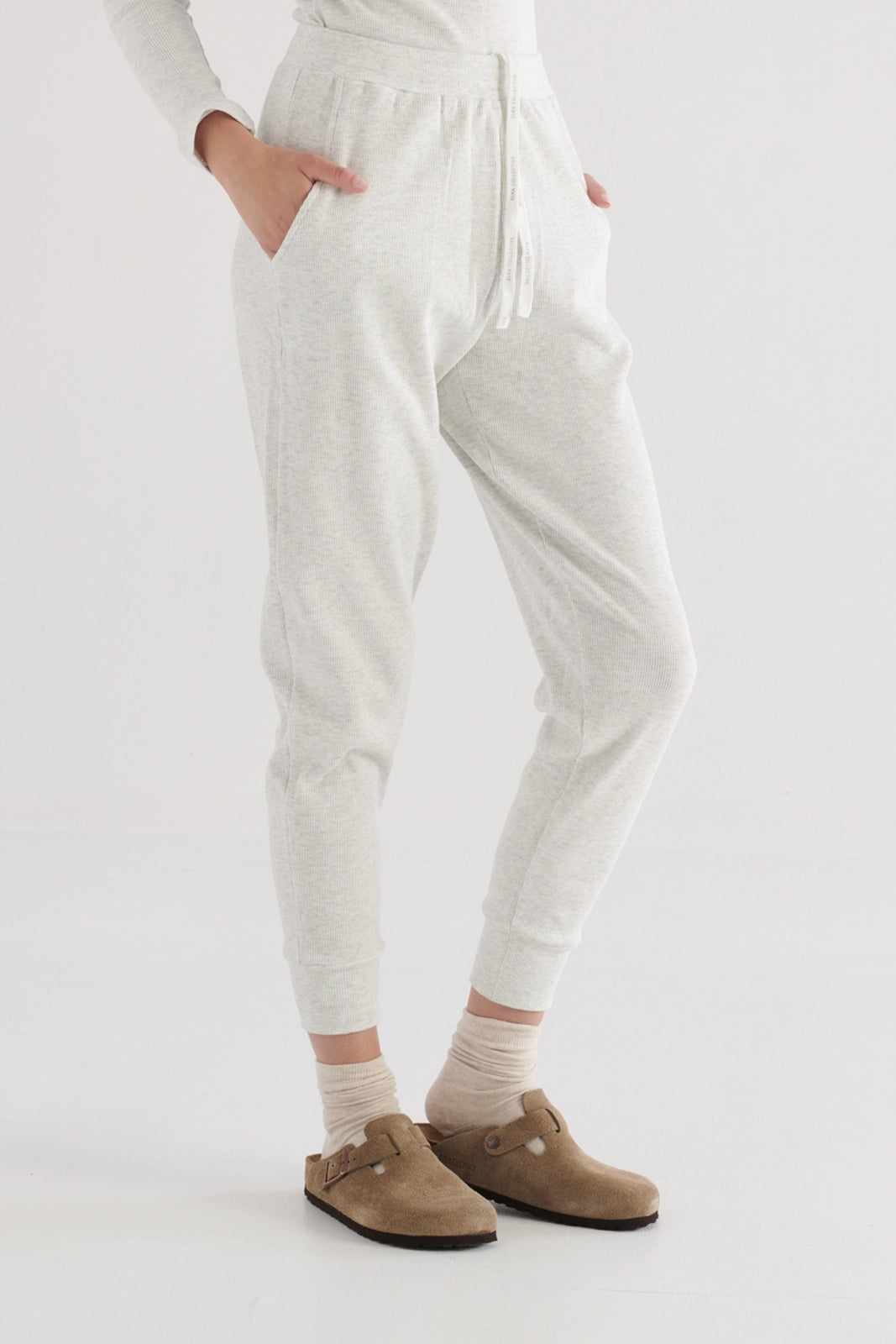 Elysian Collective Elka Collective Winter PJ Set White Marle