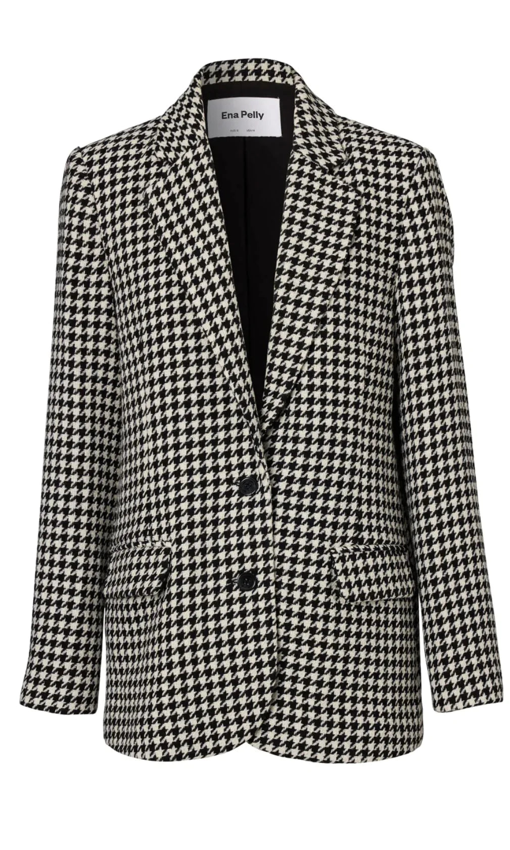 Elysian Collective Ena Pelly Bella Woven Blazer Houndstooth