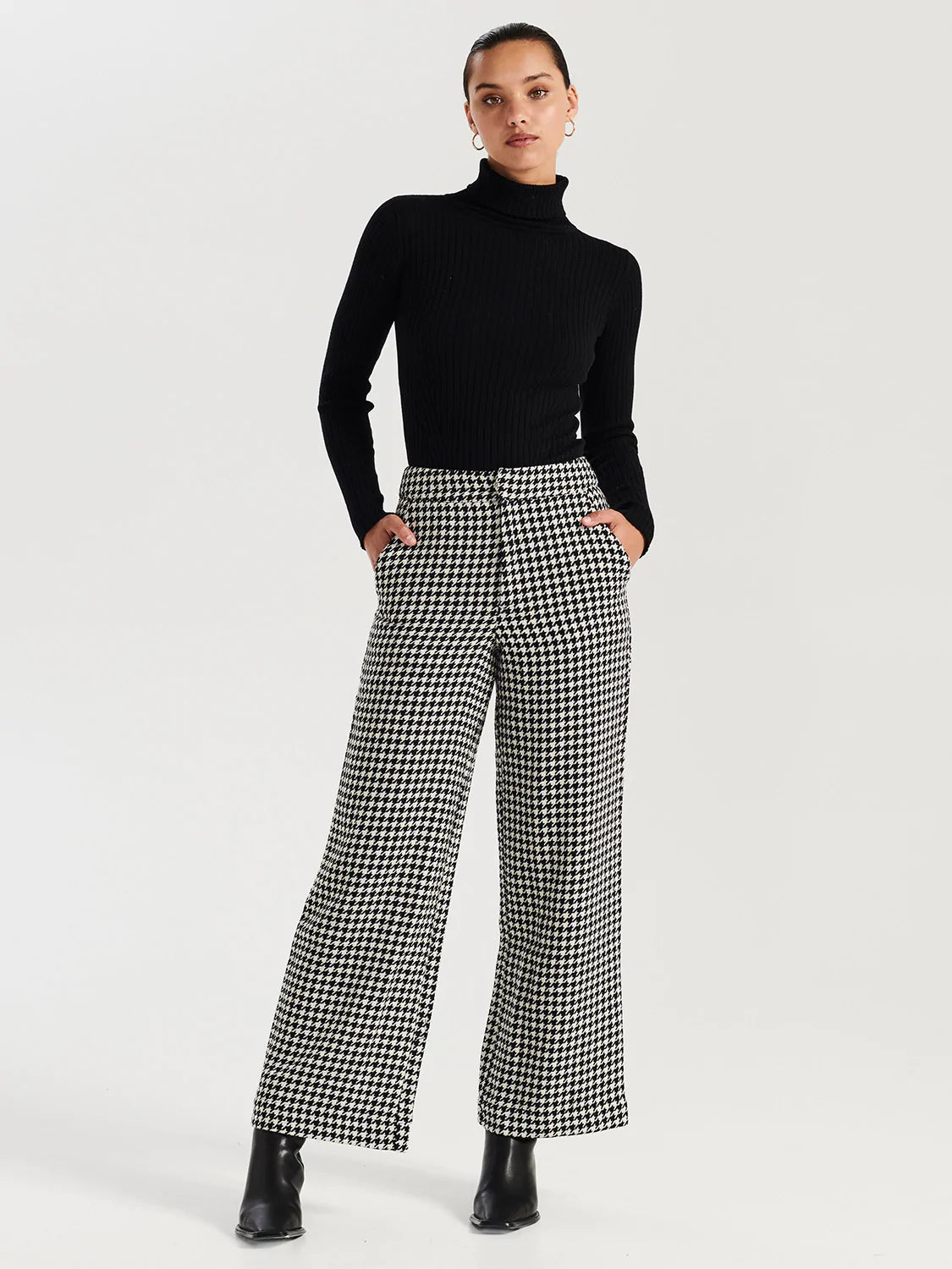 Elysian Collective Ena Pelly Bella Woven Pants Houndstooth