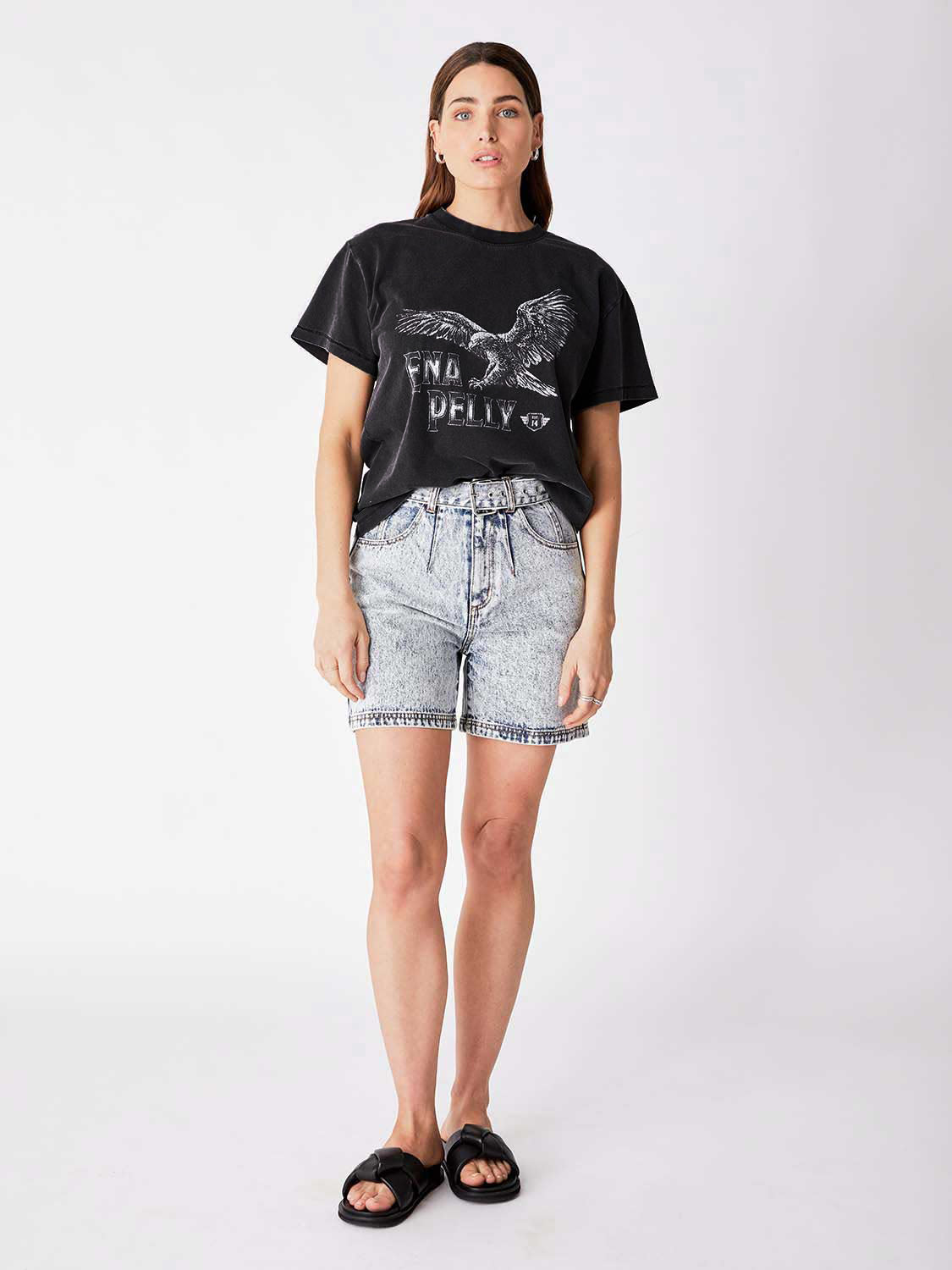 Elysian Collective Ena Pelly Bird of Prey Tee Washed Black