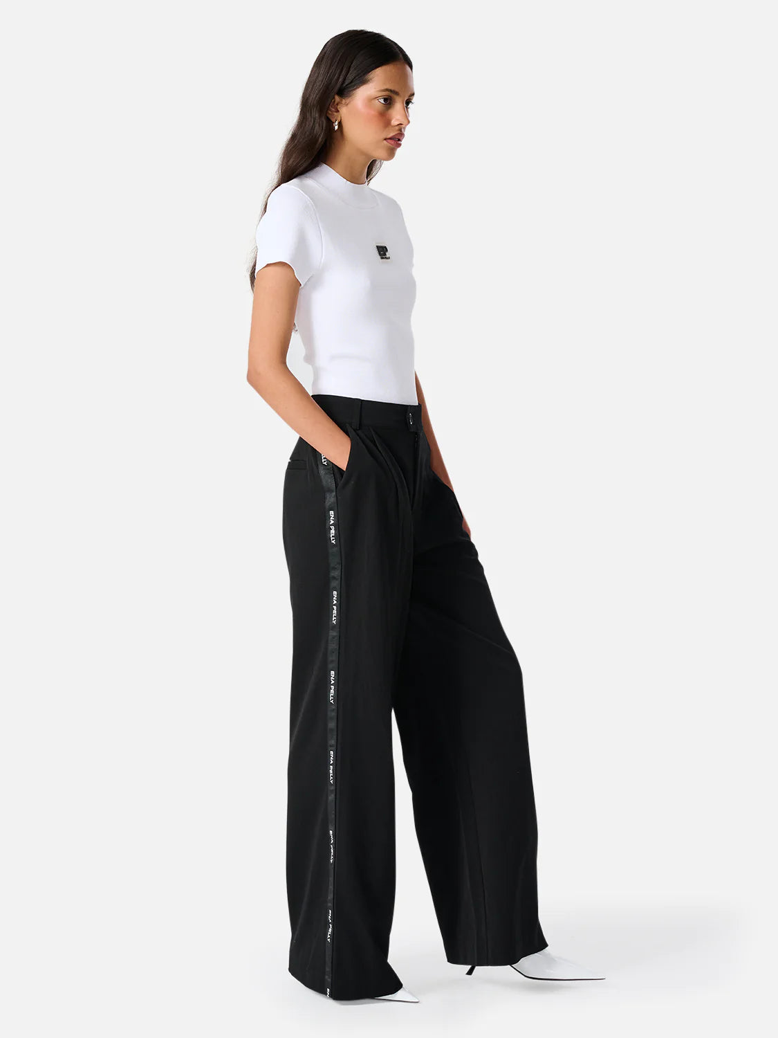 Elysian Collective Ena Pelly Bronte Trim Suit Pant Black