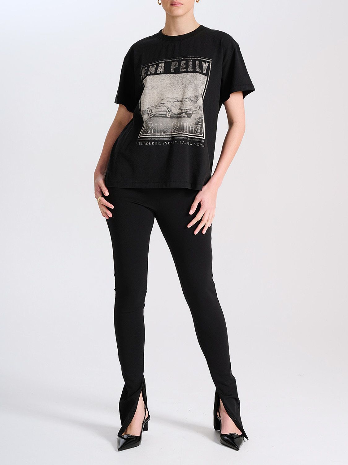 ENA PELLY - Car Ride Tee (Washed Black)