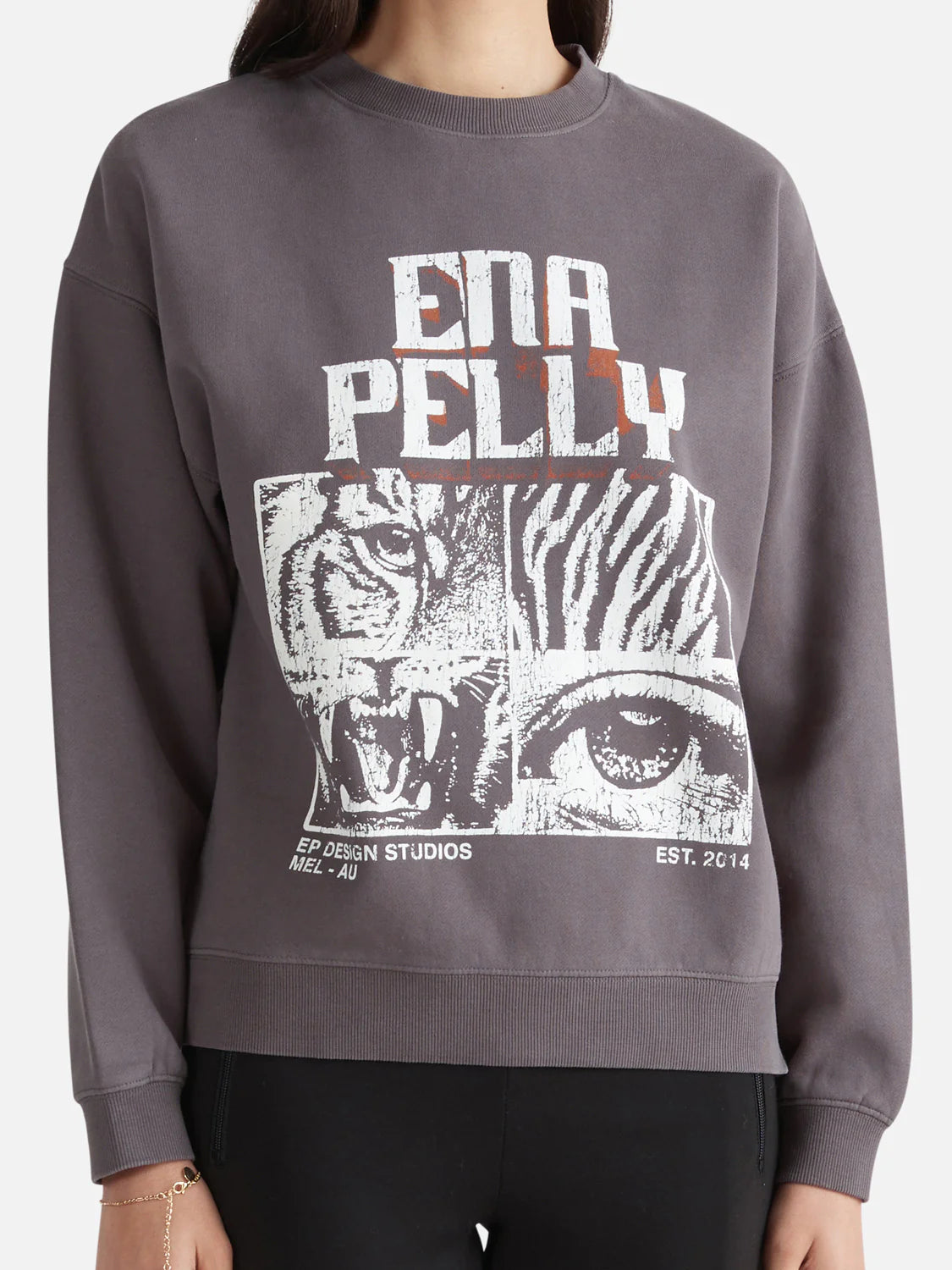 Elysian Collective Ena Pelly Eye Of The Tiger Relaxed Sweater 