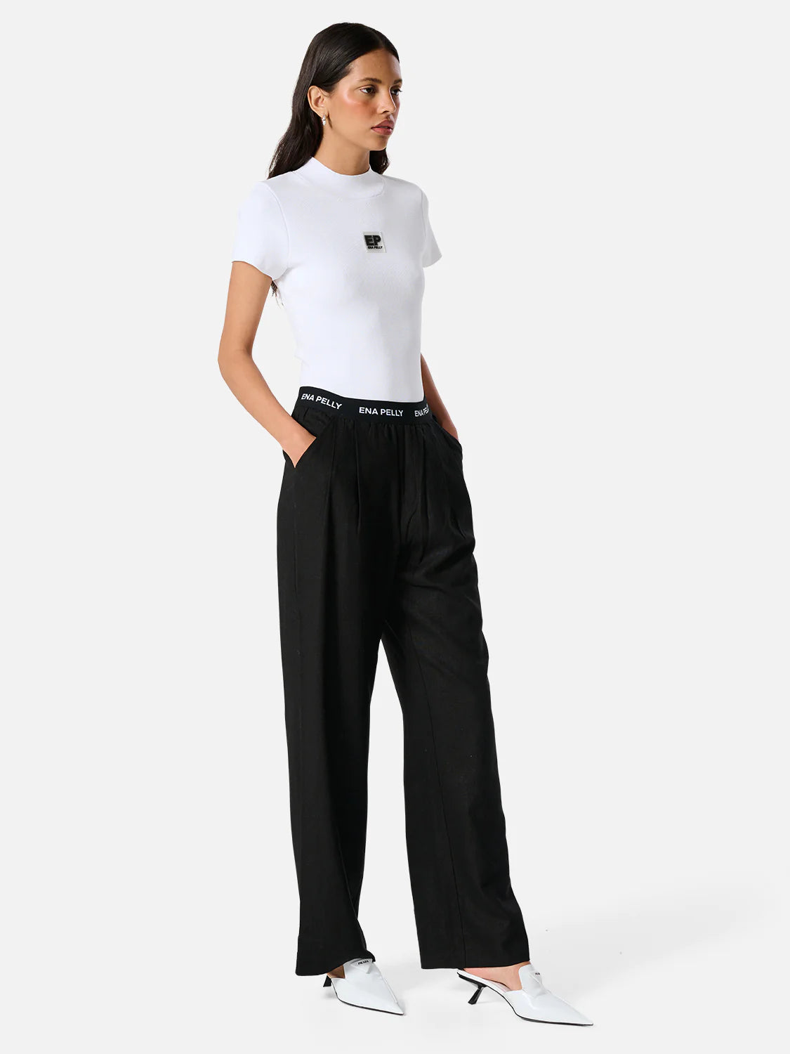 Elysian Collective Ena Pelly Myla Soft Tailoring Pant Black