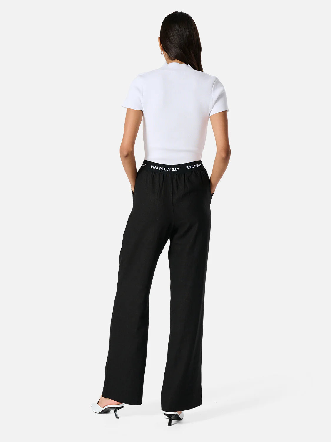 Elysian Collective Ena Pelly Myla Soft Tailoring Pant Black