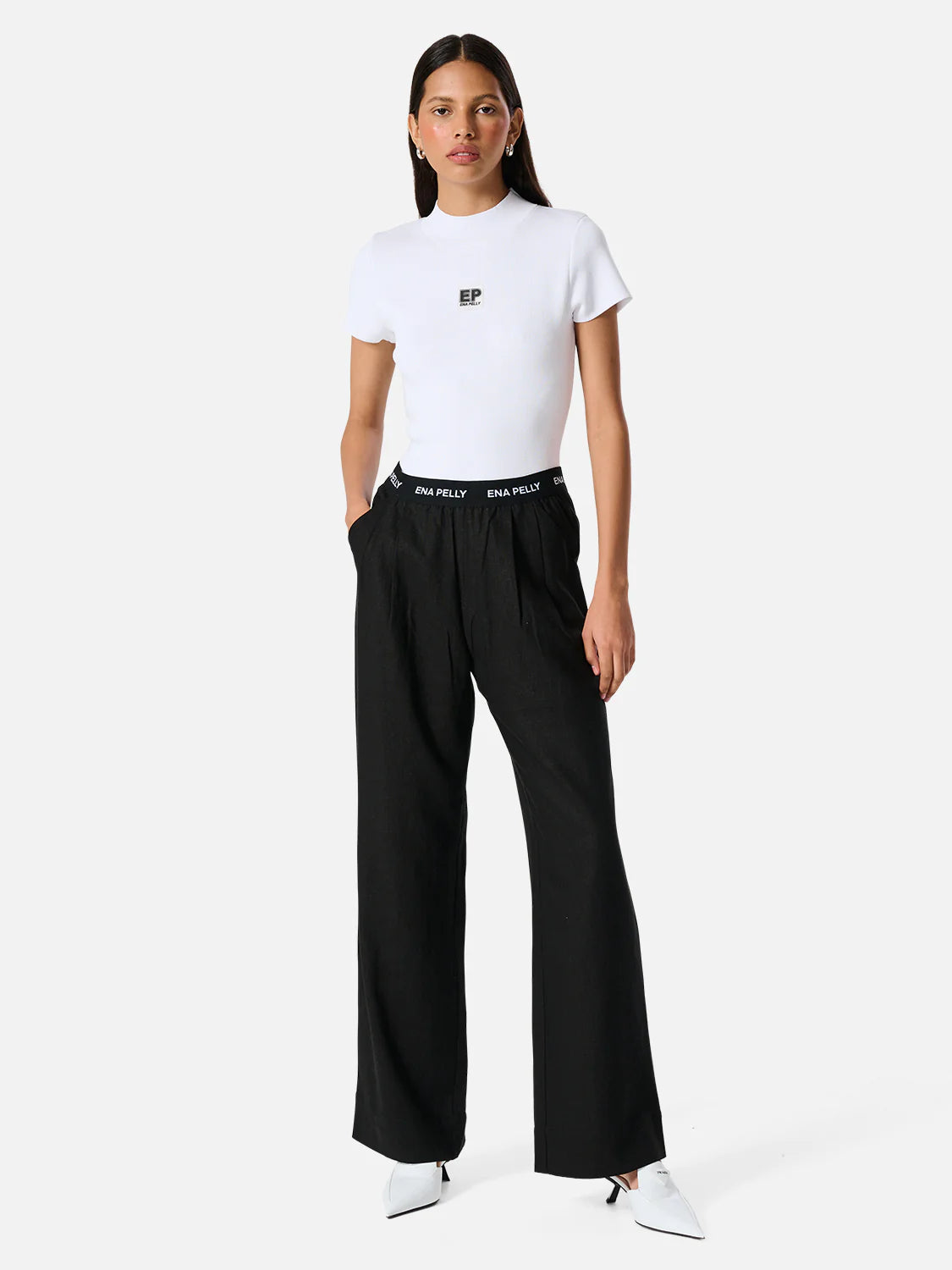 Elysian Collective Ena Pelly Myla Soft Tailoring Pant Black