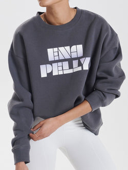Elysian Collective Ena Pelly Ombre Sweater Charcoal