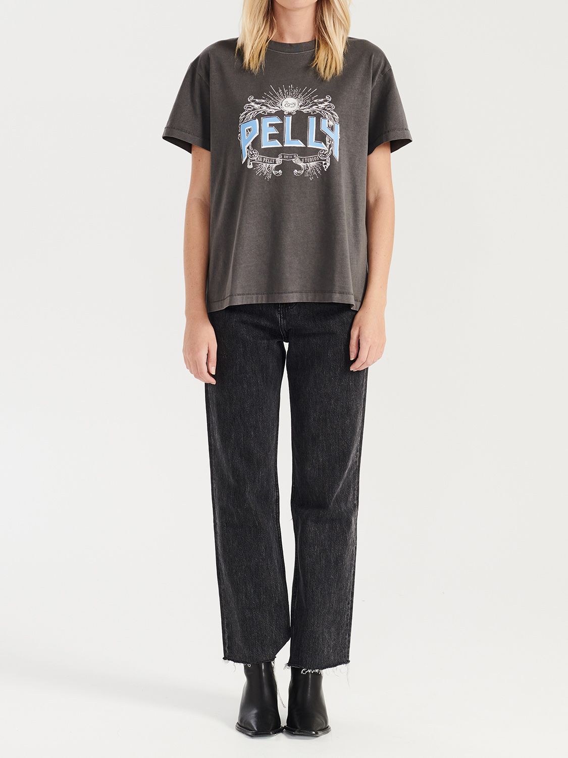 Elysian Collective Ena Pelly Python Crest Tee Charcoal