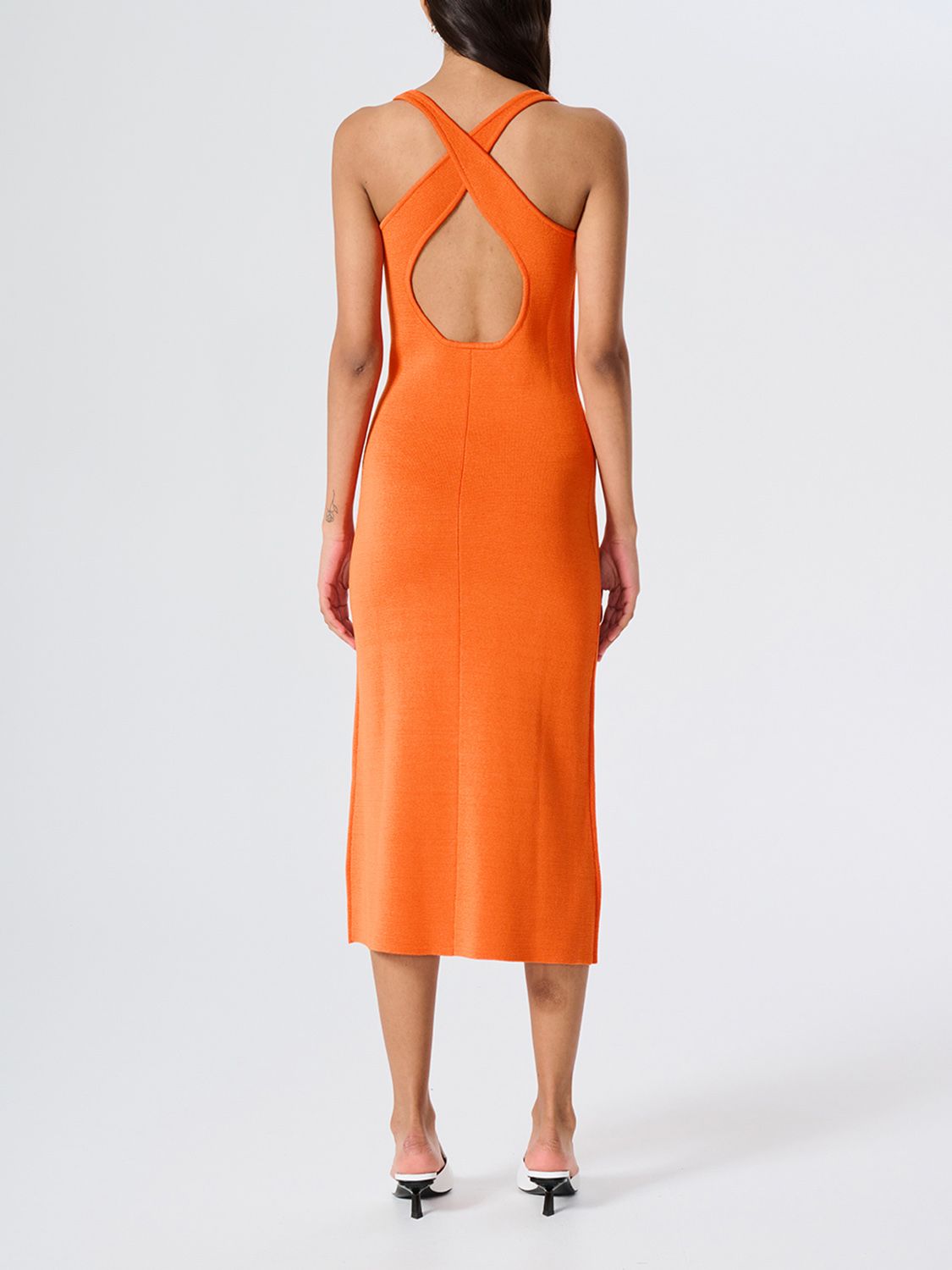 Elysian Collective Ena Pelly Riri Crepe Sleeveless Dress Firecracker